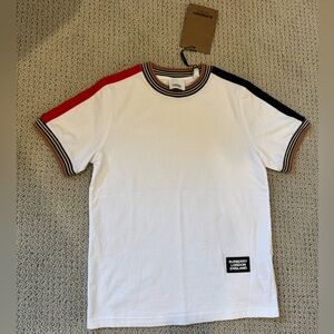 Burberry White Logo Short Sleeve Tee